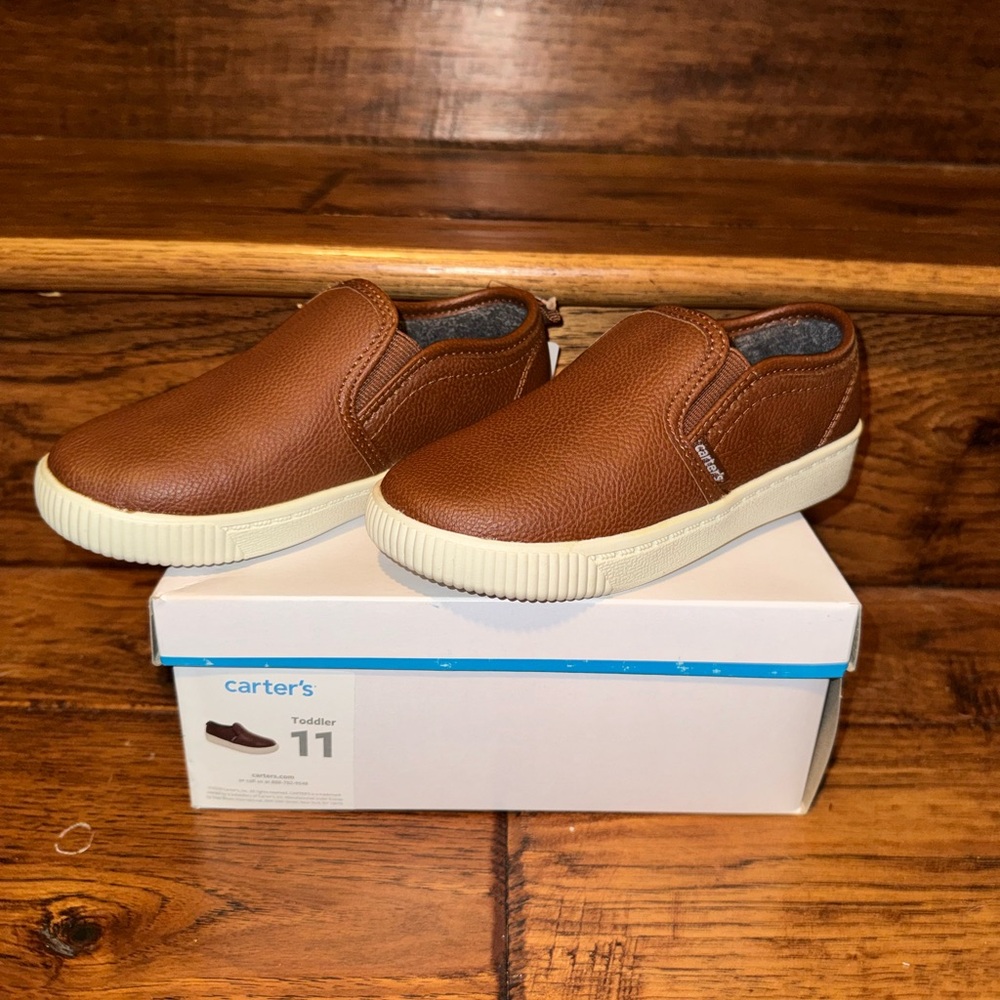 Carter's Brown Slip-On Loafers for Toddlers